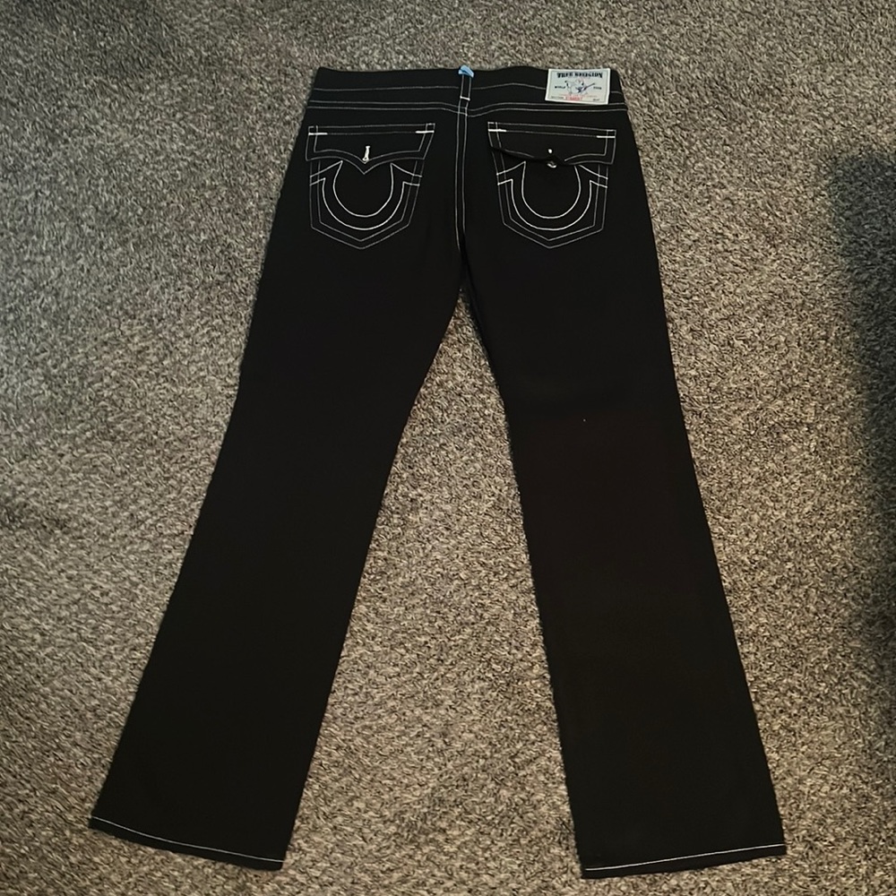 Black w/h White Trim True Religion Jeans